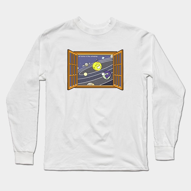 Universe Window Long Sleeve T-Shirt by Nerdpins